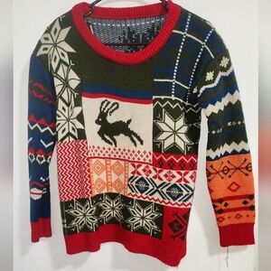 Multicolor Patchwork "Ugly" Christmas Sweater